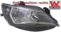 Van Wezel 4924964 Hauptscheinwerfer Rechts Scheinwerfer Frontscheinwerfer
