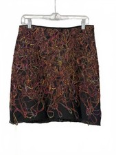 Vintage 90s Wool Blend Swirly Mini Skirt