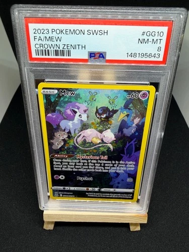Pokemon Mew GG10/GG70 Crown Zenith Graded Slab - PSA 8