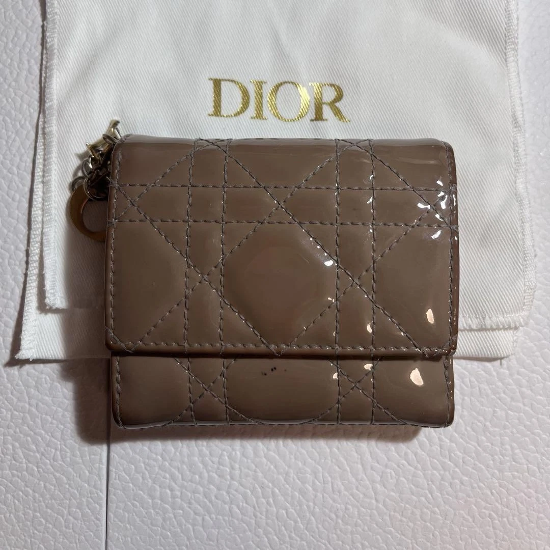 Portefeuille Dior Lotus Canage Patent Cuir de veau
