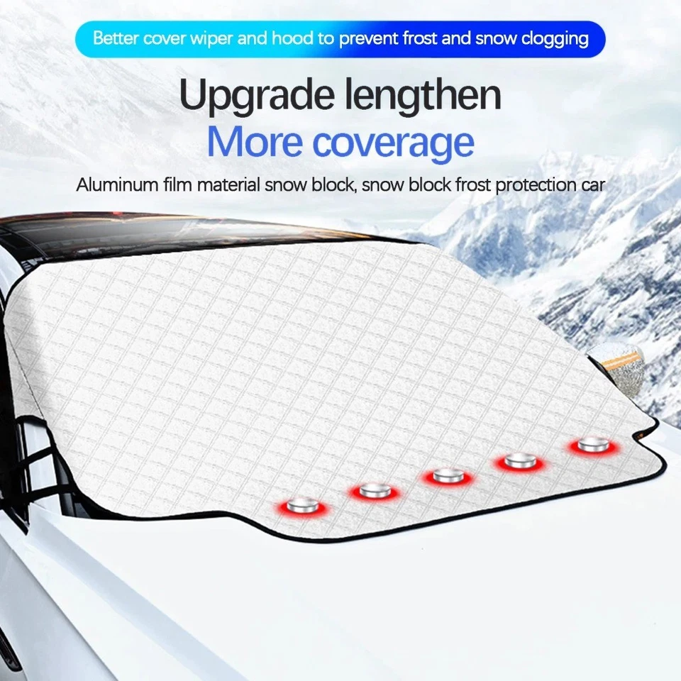 For TOYOTA Car Windshield Cover Protector Winter Snow Ice Rain Frost Sun Shade - Imagem 2 de 4
