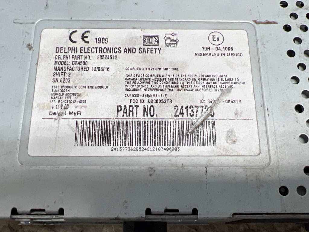 Pana Pacific AM FM WB CD Radio A22-74387-000