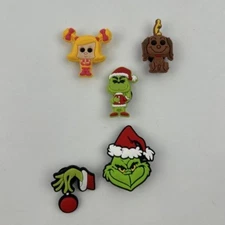 Grinch Christmas Croc Shoe Charms Bundle of 5 Grinchs'  Max Cindy Lou Who