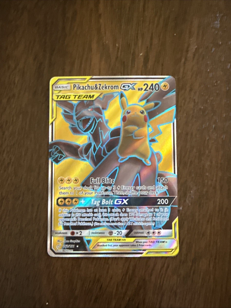 Pikachu & Zekrom GX (Full Art) 162/181 Sm-Team Up Holo | eBay