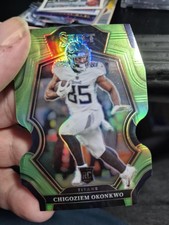 2022 Panini Select Prem Level Green Prizm Chigoziem Okonkwo rookie card (#197). rookie card picture
