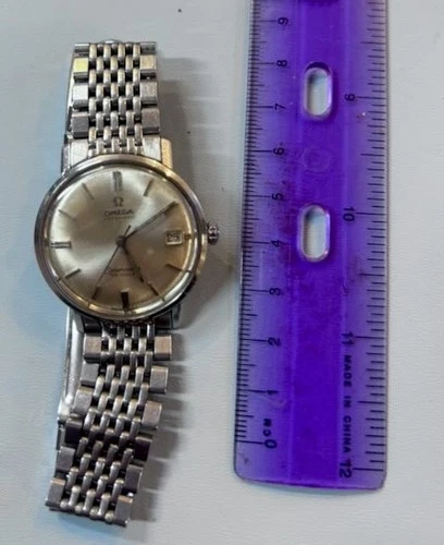 Vintage OMEGA Seamaster De Ville Silver Dial Automatic Beads of Rice Bracelet