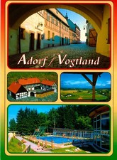 SN061-Pocztówka Adorf Vogtland Freiberger Brama Widok Wieża widokowa Kąpiel leśna