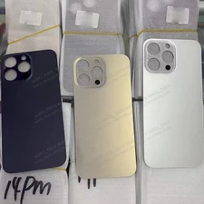 Back Glass replacement Big hole For iPhone 11 12 13 14 15 Pro Max Rear Cover Lot
