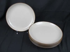 (6) Over & Back Stoneware Gres Ceramica Dinner Plates 10 1/2"