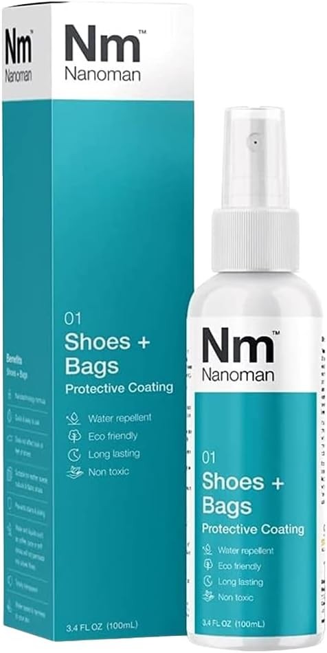 NANOMAN Shoe Protector Spray – Advanced Waterproofing for Shoes, Boots,... 