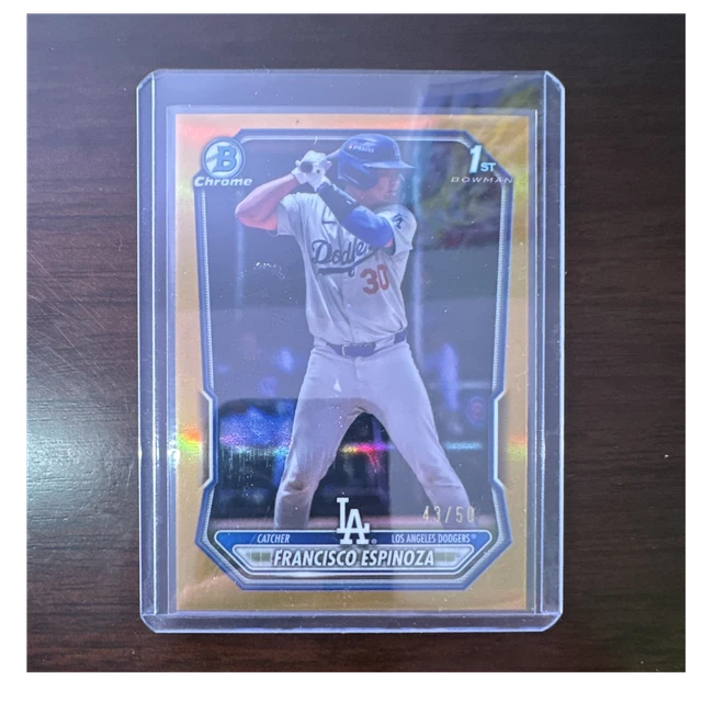 2026 Bowman Chrome True Gold Francisco Espinoza Rookie #BCP-106 Dodgers 43/50