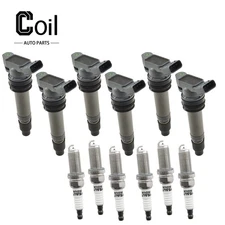 6pcs Ignition Coil and Spark Plug For S80 Volvo L6 3.2L 2007-2014 GC4700