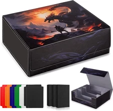 Card Deck Box Compatible with MTG Card - Holds 1800+ Cards, Card Deck Case, Card