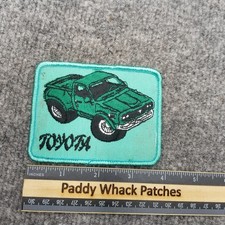 Vintage Toyota Truck Patch Green Car Auto 70s 80s Offroad Pickup Camping Stained