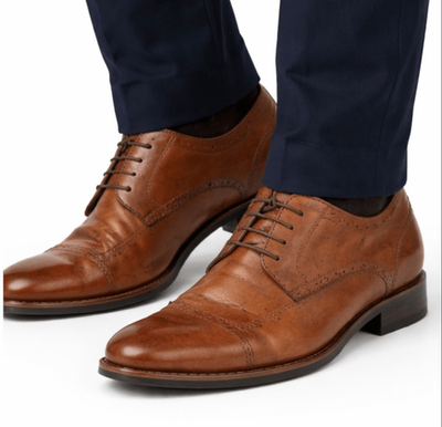 Vince Camuto brown leather wingtip dress shoes size 12 | eBay