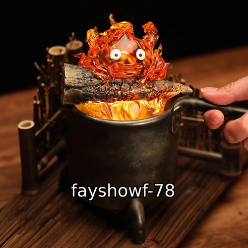 Howl's Moving Castle Calcifer Figure Toy Cartoon Night Light Model LED Ornament - Picture 3 of 26