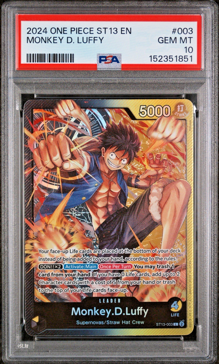 ★von★③ 2024 ONE PIECE ST13-THE THREE BROTHERS LEADER #003 MONKEY D. LUFFY