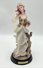 Leonardo Collection Lady Harvest Figurine Art  1990’s Resin Good Condition