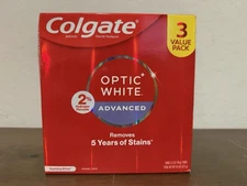 Colgate Optic White Advanced Hydrogen Peroxide Toothpaste 3 Pack, 3.2 oz 1 Box