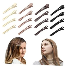 16PCS Matte Metal Duckbill Clips – Non-Slip Sectioning & Styling Accessories 