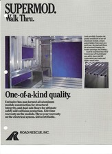 ROAD RESCUE-SUPERMOD WALK -THRU AMBULANCE 2 PAGE POSTER CHEVY C-30 AUSTIN TEXAS