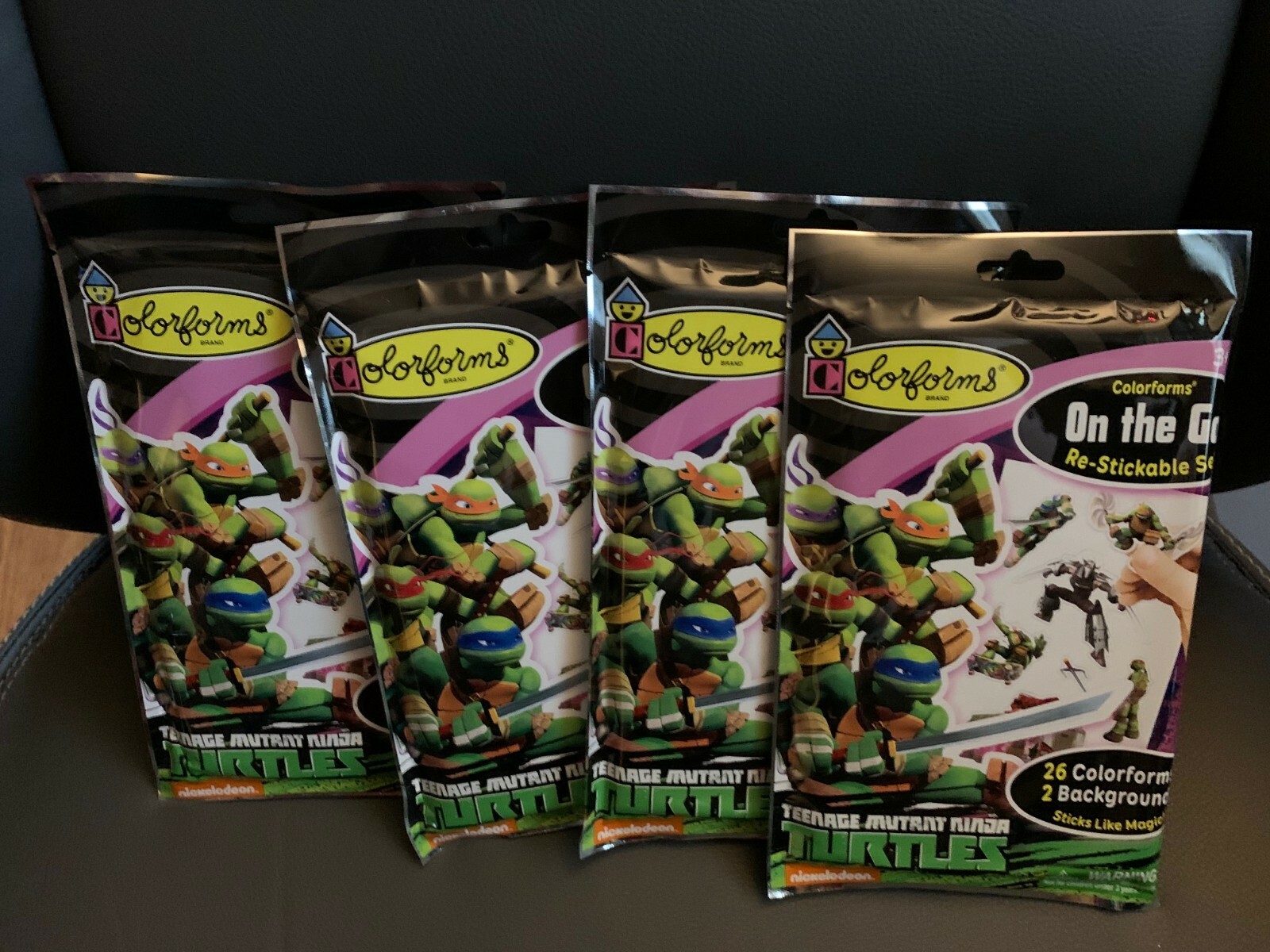 New Lot of 4 Colorforms Teenage Mutant Ninja Turtles On The Go ...
