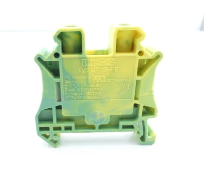4 Stück Phoenix Contact Typ UT 10-PE Schutzleiter-Reihenklemme 3044173 - Bild 1 von 2