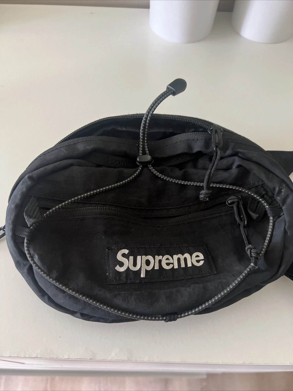 Sac taille Supreme imperméable nylon (FW20) noir