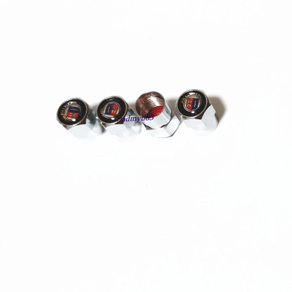 Cubierta antipolvo de vástago de válvula de aire de neumático de rueda de automóvil estilo hexagonal plateado para ALPINA B7 B5 Foto 2 de 3