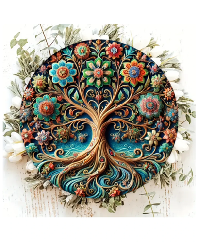 Colorful Metal Tree Of Life Wall Art Hanging Plaque Home Decoration Ornament - Picture 5 of 11