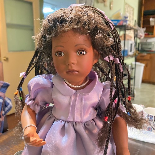 Delton Products Porcelain Doll Derrica 14" African American - Picture 5 of 14