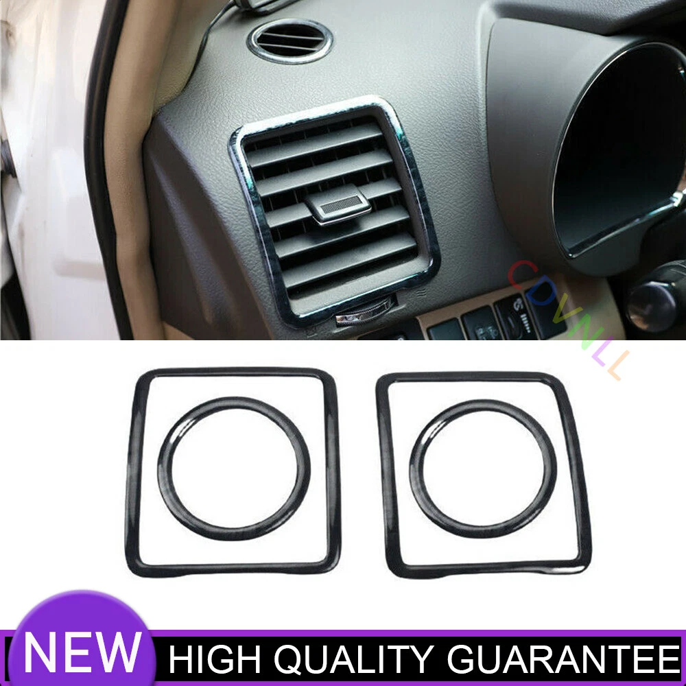 Console Side Outlet Vent Covers Trim 4PCS For Toyota Highlander 08-13 Black Wood