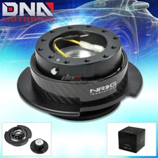 NRG GEN 2.5 STEERING WHEEL QUICK RELEASE HUB KIT/ADAPTER BLACK BODY CARBON RING