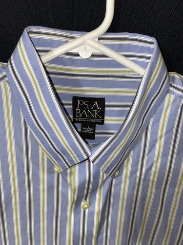Jos. A. Bank sz L Mens Long Sleeve Button Down Front Dress Shirt 17 - 35 Large - Picture 4 of 10