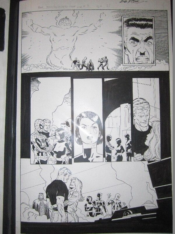 Spider-man daredevil original art Lee Weeks Comic Art