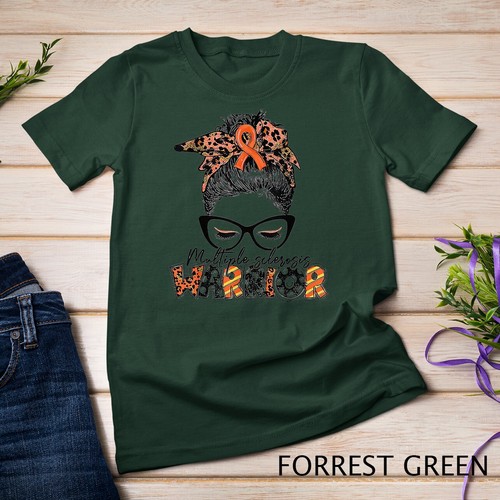 Camiseta unisex para mujer Desordenado Leopardo Esclerosis Múltiple Concienciación Mamá - Imagen 5 de 15