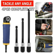 90 Degree Right Angle Extension Screwdriver Socket Adapter Drill Attachment Tool
