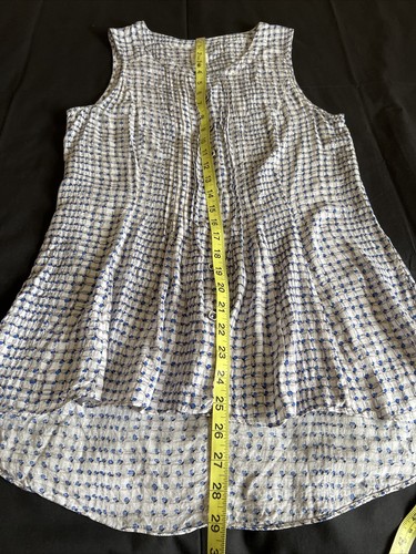 Edme Esyllte Anthropologie Damen 8 ärmellose plissierte Knopf Tunika EG - Bild 11 von 11