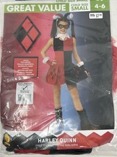 Harley Quinn Costume Girls Child Size Small 4-6