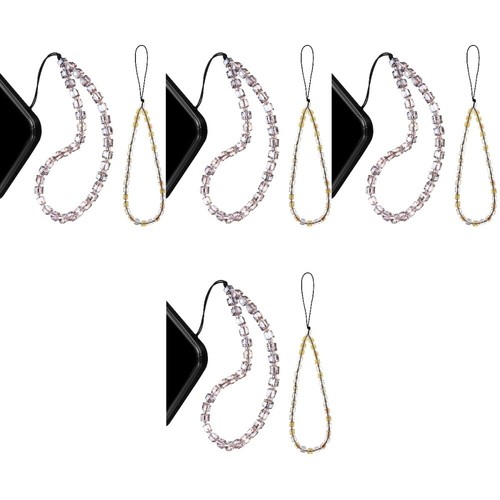 4 PCS Modèle De Cristal Chaîne Téléphonie Mobile Dragonne Pour Téléphone - Zdjęcie 3 z 12