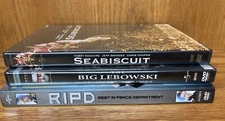 3 DVD lot ~ JEFF BRIDGES ~ R.I.P.D ~ The Big Lebowski ~ Seabiscuit