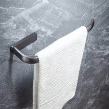 Gun Grey Brass Towel Ring Wall Mounted Bathroom Hand Towel Holders Bar Rail