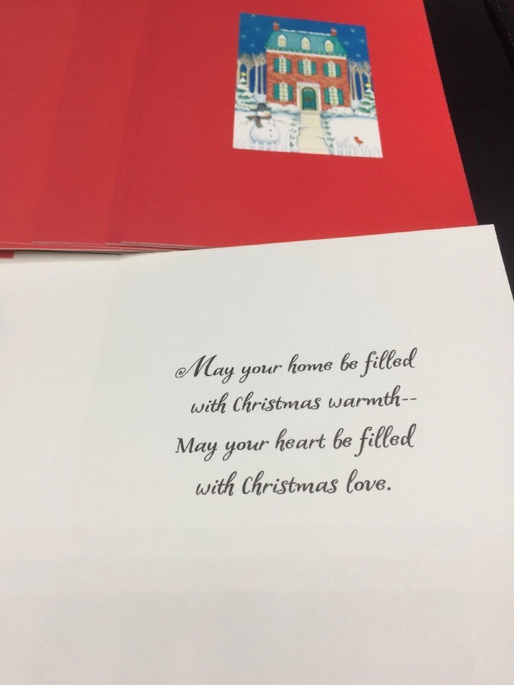 18 New Christmas Hallmark Red Greeting Cards "May Your Home Filled Love" - Image 2 of 4