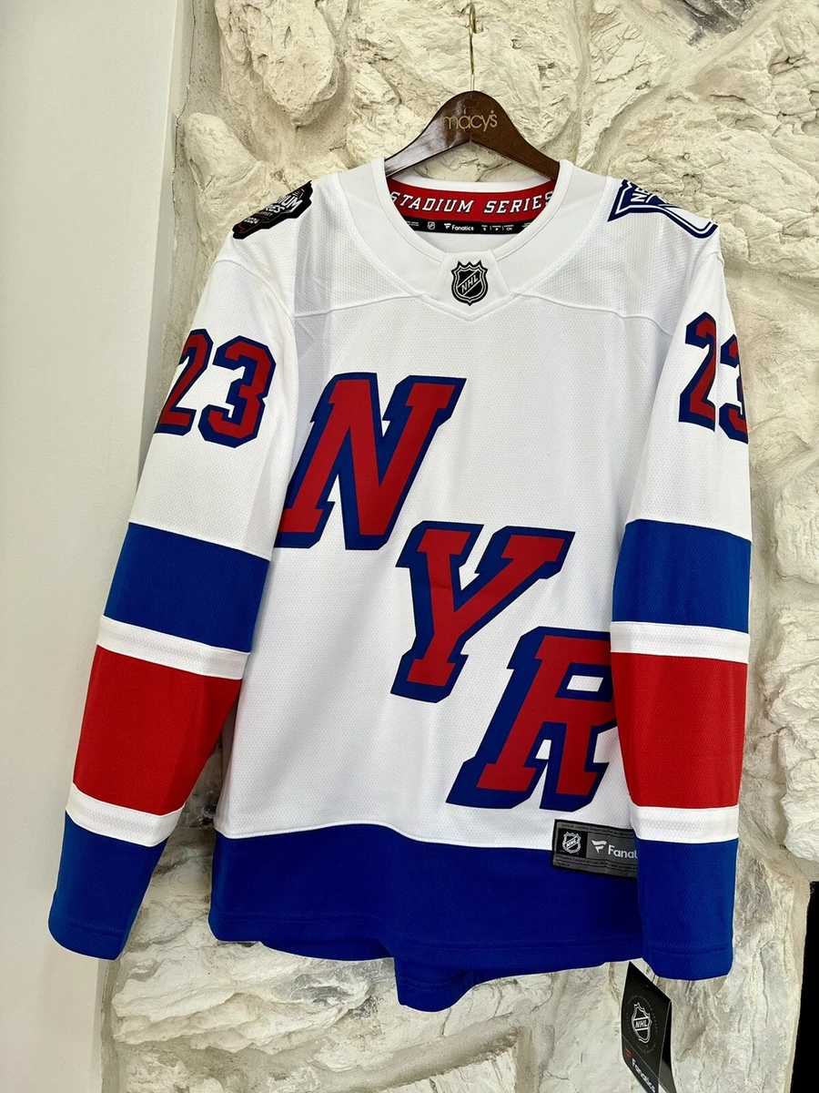 Adam Fox White New York Rangers 2024 NHL Stadium Series Mens Fanatics Jersey