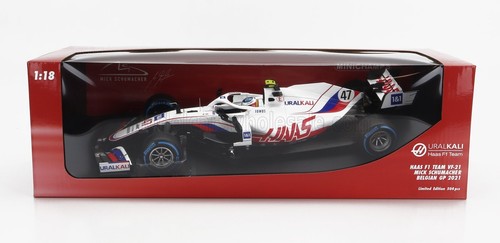Haas F1 VF-21 Uralkali No.47 Mick Schumacher 2021 Belgian GP - 1:18 Scale Lim... - Picture 2 of 2