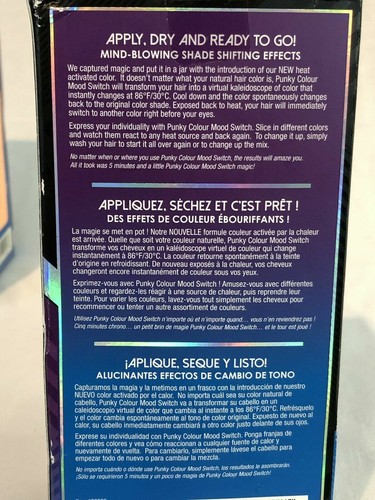 2 lots Punky Colour Mood Switch Heat Activated Hair Color Change Purple To Blue - Picture 10 of 12