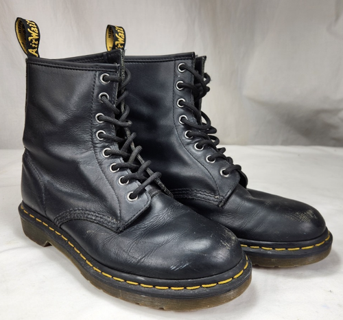 Dr. Martens 1460 W Pascal Smooth Leather Lace-Up Boots Black Women's Size 8