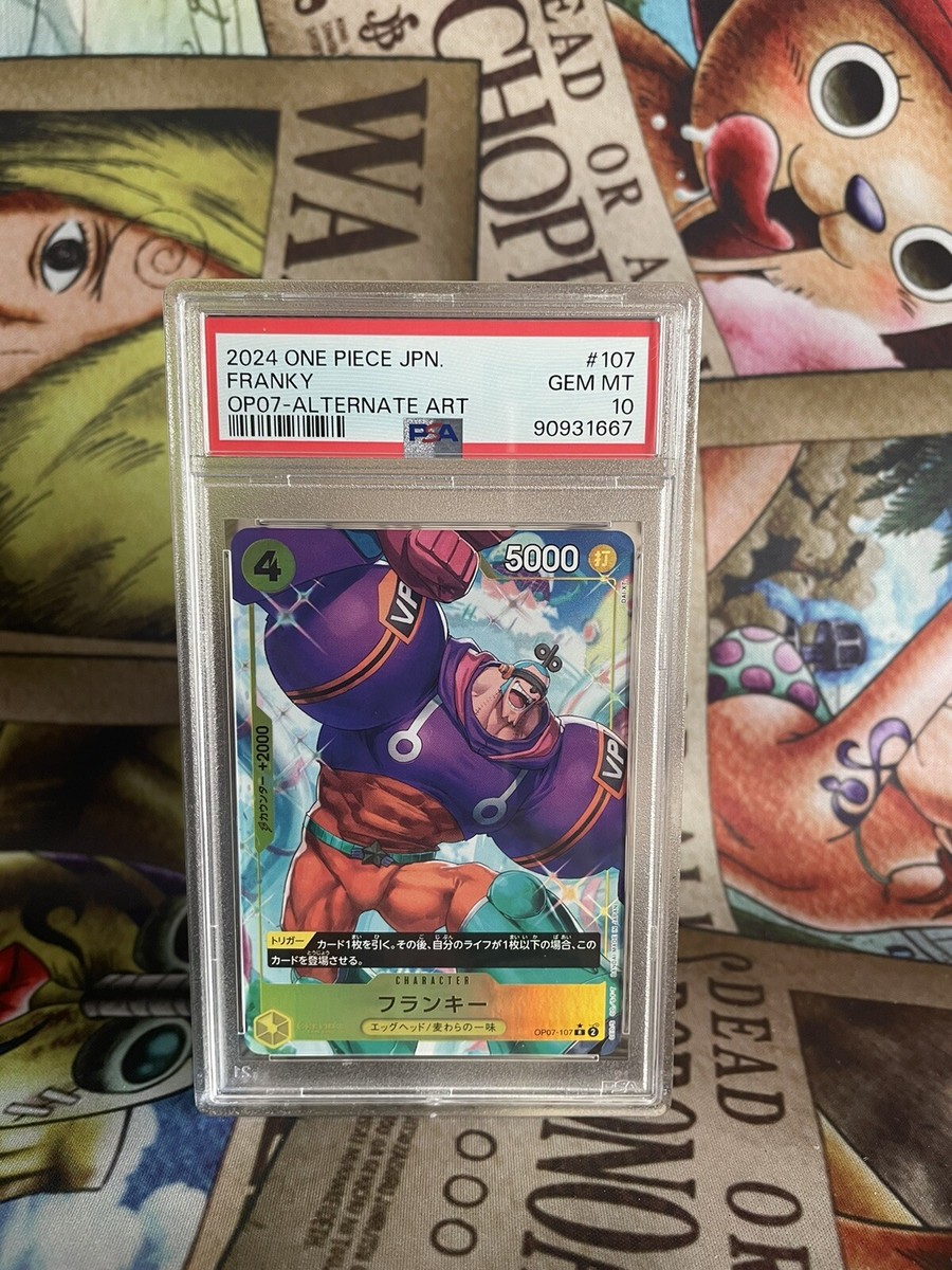 PSA 10 FRANKY OP07-107 ALT ART One Piece Card Game Japanese PSA 10 FRANKY OP07-107 ALT ART One Piece Card Game Japanese
