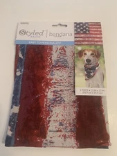Styled Basics Patriotic Dog  Bandana 1-piece 22”x22” 100% Cotton