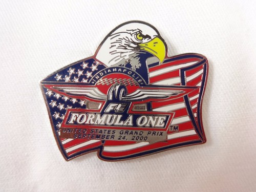 2000 Formula-1 Indianapolis United States Grand Prix flag Eagle Event Lapel Pin - Picture 7 of 7